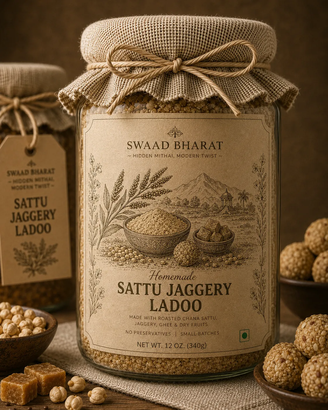 Sattu Jaggery Ladoo